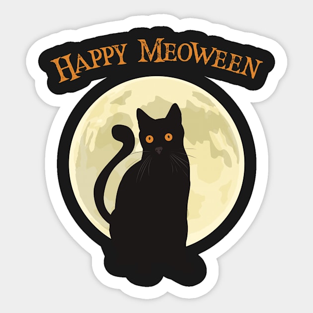 Cat Cute Halloween Design Sticker by RJCatch